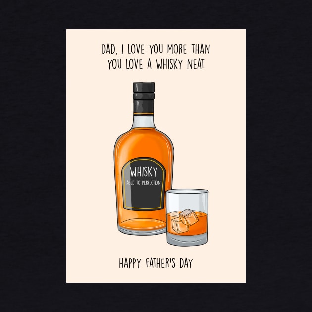 Whisky neat Father's day by Poppy and Mabel